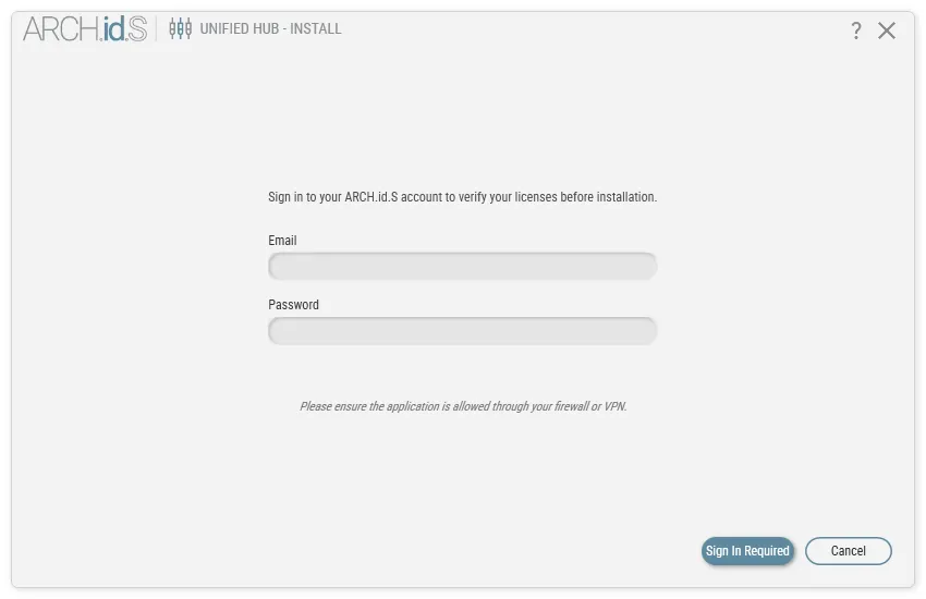 Platform Hub Login Interface