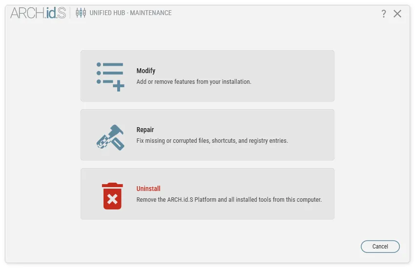 Modify Installation UI