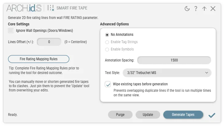 Smart Fire Tape UI